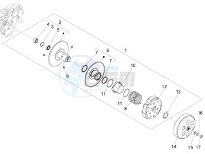 Liberty 125 4t 3v ie e3 drawing Driven pulley