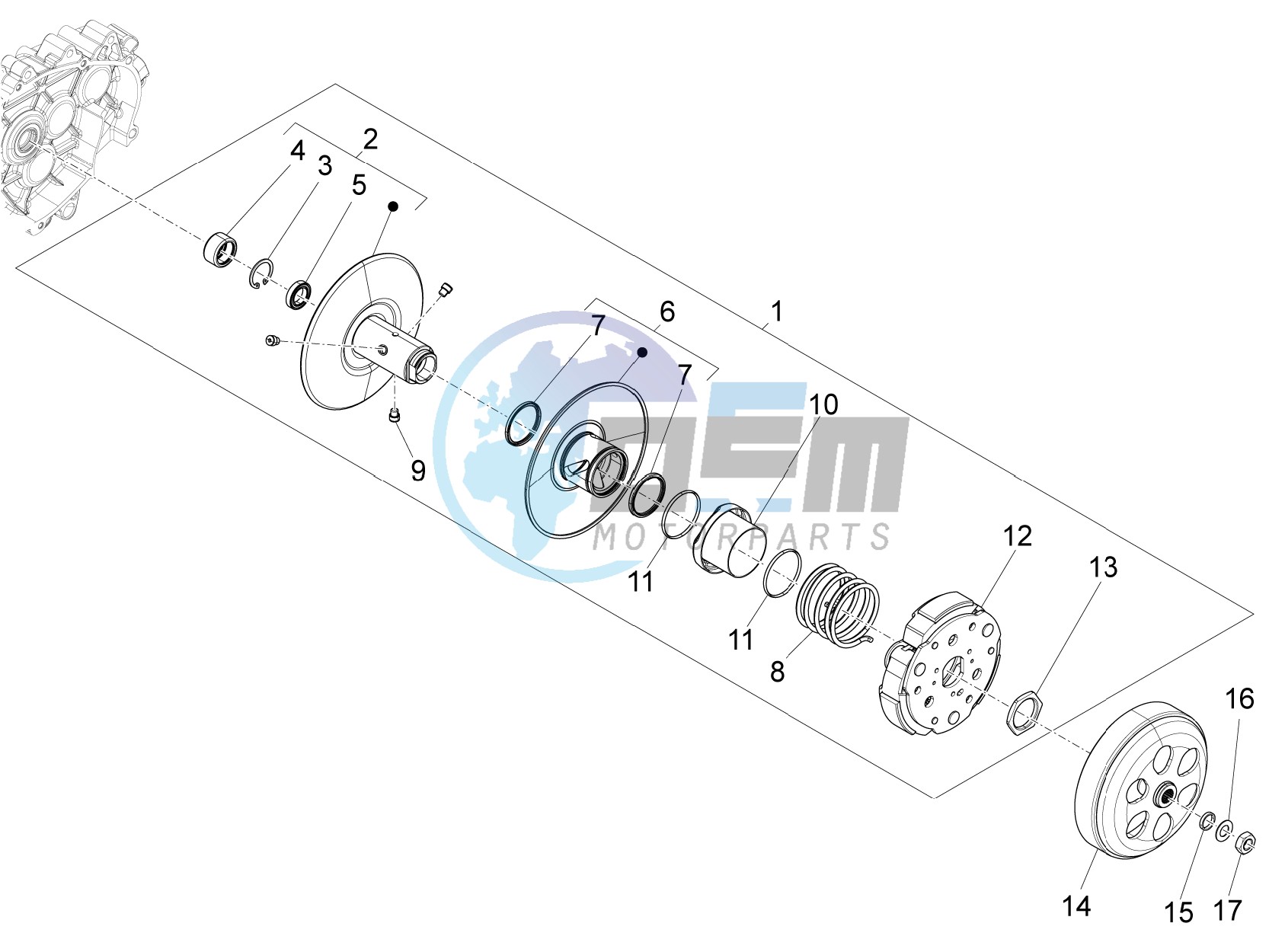 Driven pulley