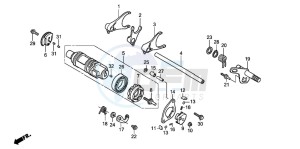 TRX300EX SPORTRAX drawing GEARSHIFT DRUM (TRX300EX'07,'08)