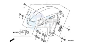 CB600FAA Australia - (U / ABS) drawing FRONT FENDER