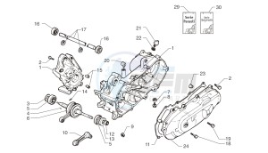 Ark LC Red-Silver 50 drawing Crankcase - Crankshaft - Carter