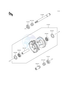 KX 250 J [KX250] (J2) [KX250] drawing FRONT HUB