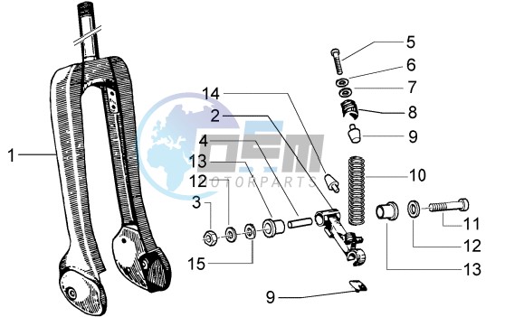 Suspension fork component parts