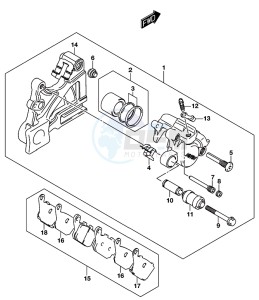 GSX-S750A drawing REAR CALIPER