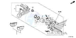 CBR125RF CBR125R 2ED - (2ED) drawing REAR BRAKE CALIPER