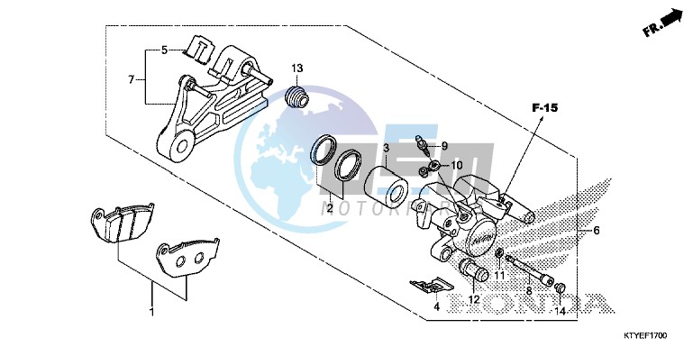 REAR BRAKE CALIPER