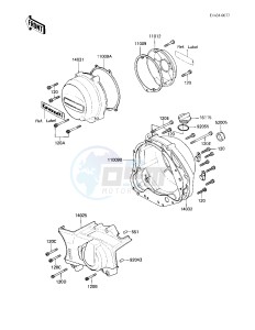 KZ 750 F [LTD SHAFT] (F1) [LTD SHAFT] drawing ENGINE COVERS