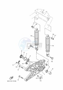 MWS125-C TRICITY 125 (BU5F) drawing REAR ARM & SUSPENSION