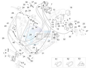 946 150 4T 3V ABS ARMANI (NAFTA) drawing Brakes pipes - Calipers (ABS)