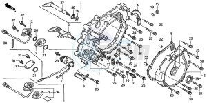 TRX350TM FOURTRAX 350 drawing REAR CRANKCASE COVER