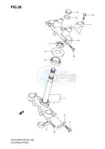 DR-Z125 (E28-E33) drawing STEERING STEM (E28)