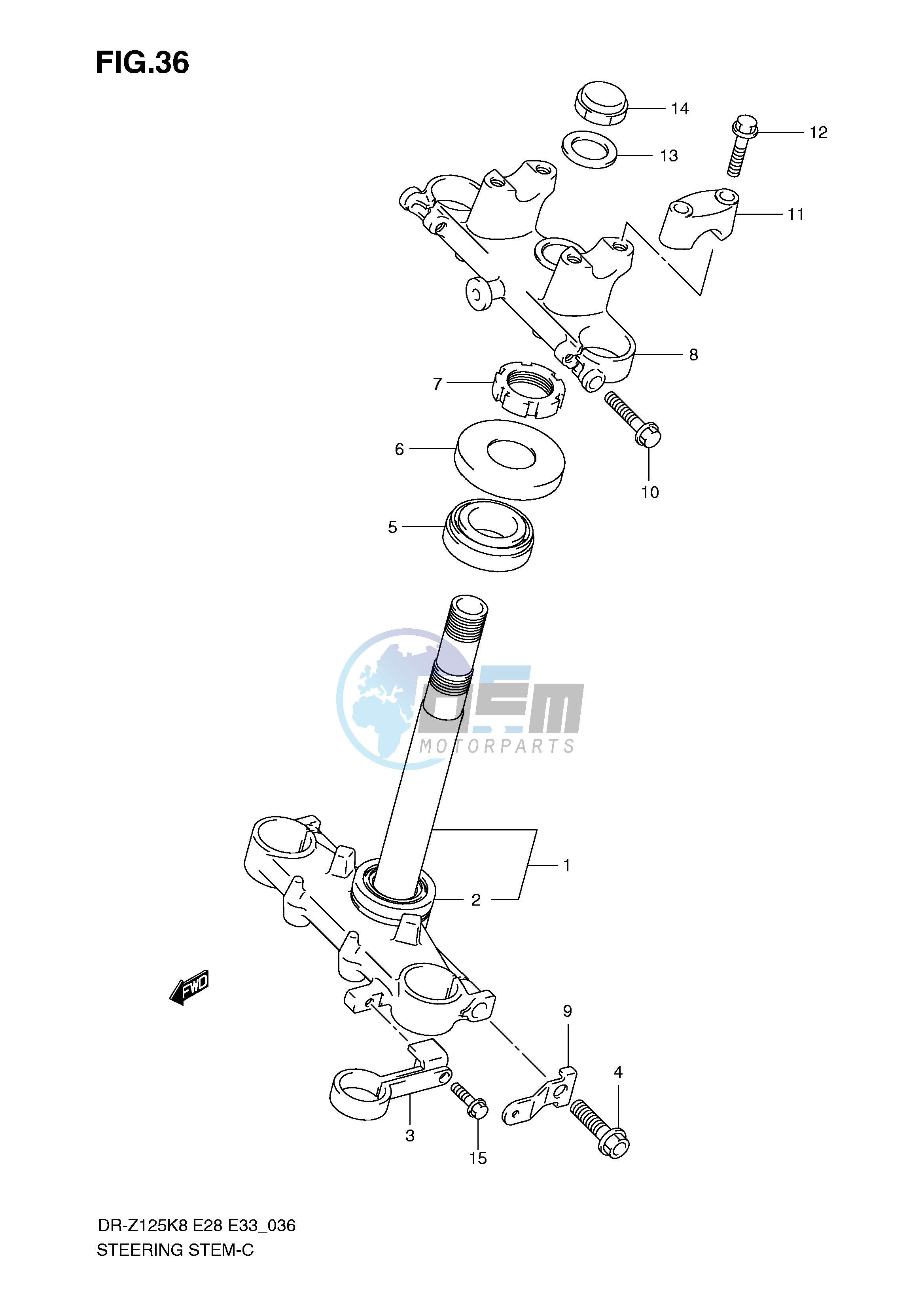 STEERING STEM (E28)