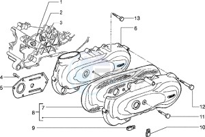 Hexagon 125 EXS1T 125cc drawing Crankcase cover clutch side