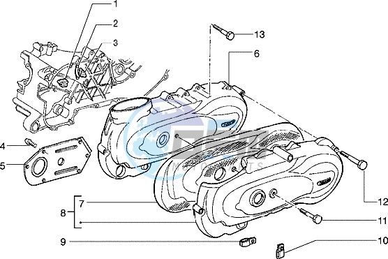 Crankcase cover clutch side