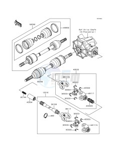 KLF 300 C [BAYOU 300 4X4] (C1-C4) [BAYOU 300 4X4] drawing DRIVE SHAFT-- FRONT- -