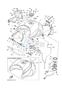 MTN850 MTN-850-A MT-09 ABS (BS29) drawing FUEL TANK