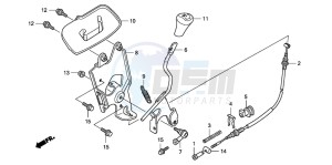 TRX420TM FOURTRAX drawing SELECT LEVER