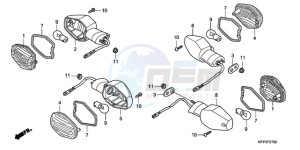 CB1300A9 BR / ABS MME - (BR / ABS MME) drawing WINKER (CB1300/CB1300A)