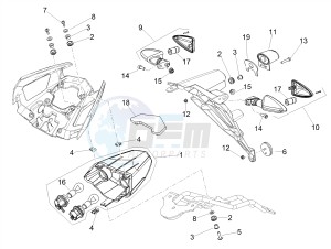 SHIVER 900 E4 ABS NAVI (EMEA) drawing Rear lights