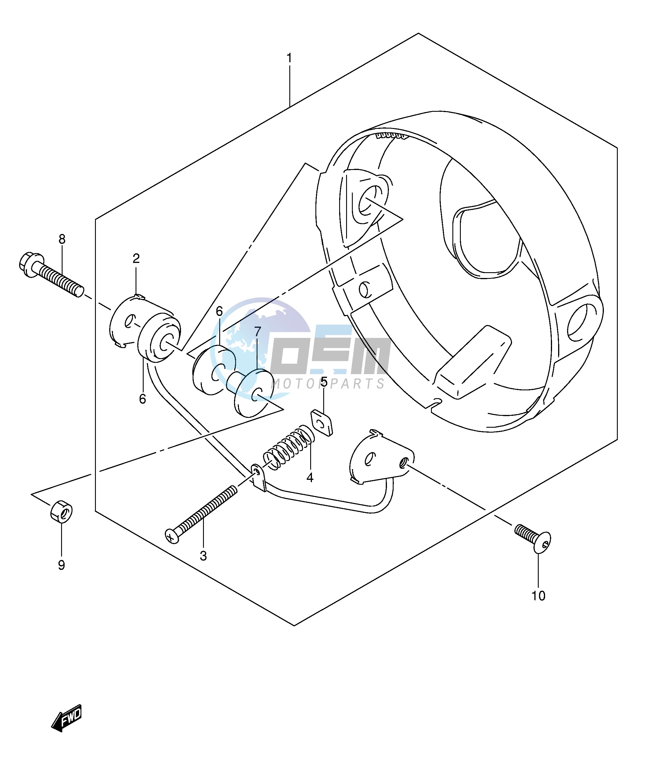 HEADLAMP HOUSING (SV650K3 UK3 K4 UK4)