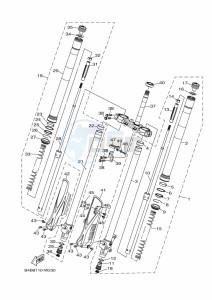 YZ85LW YZ80 (B0GL) drawing FRONT FORK