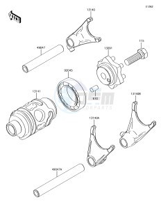 KX85-II KX85DEF EU drawing Gear Change Drum/Shift Fork(s)