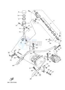 MTN1000 MT-10 MT-10 (B677) drawing REAR MASTER CYLINDER