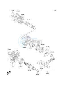 KDX 50 A (A6F) A6F drawing TRANSMISSION