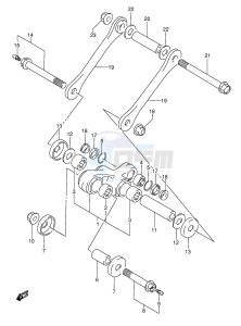 DR350 (E3) drawing REAR CUSHION LEVER