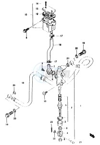 GSF1200A (E18) drawing REAR MASTER CYLINDER (GSF1200T V W X Y ST SV SW SX SY)