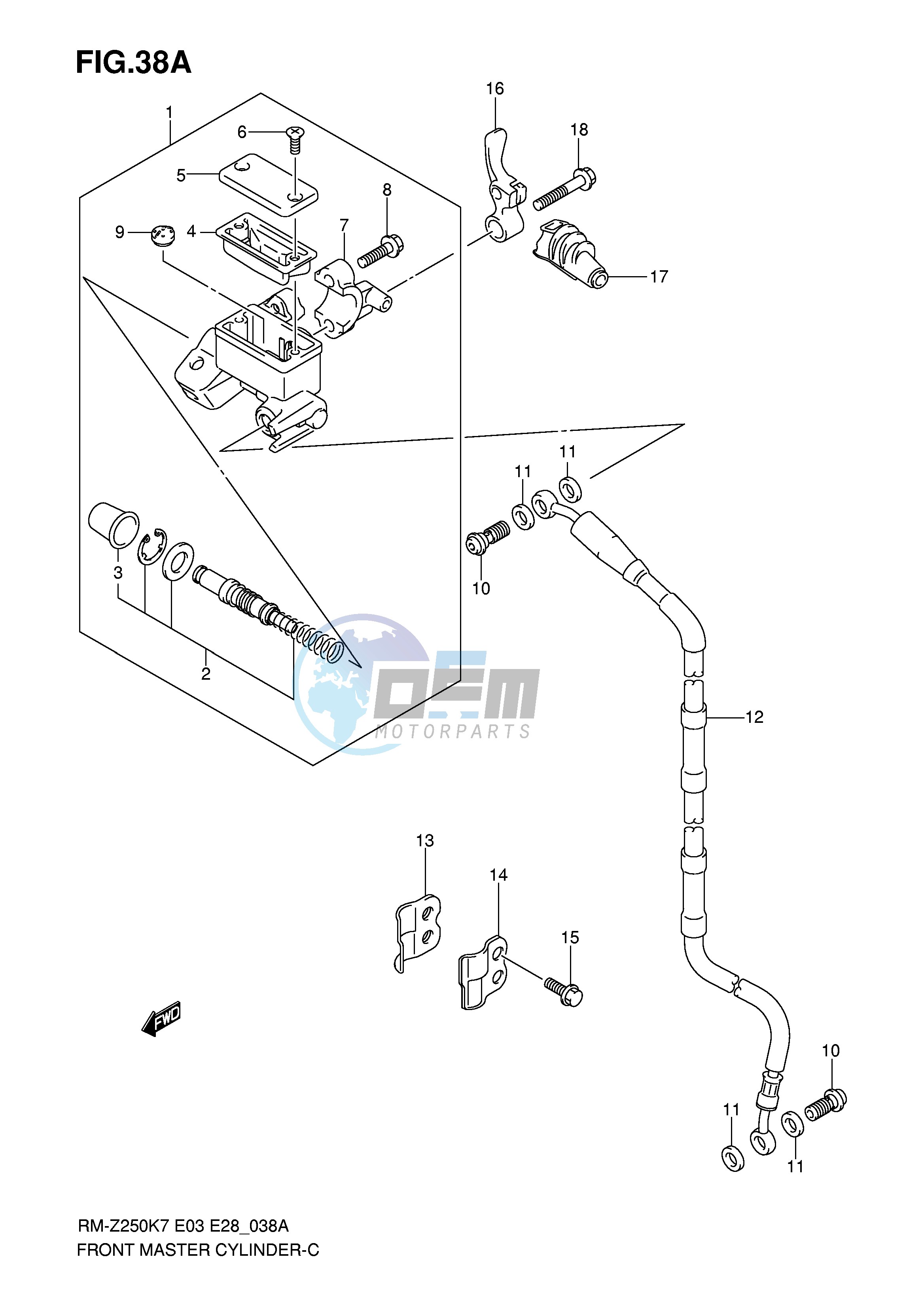 FRONT MASTER CYLINDER (MODEL K8 K9)