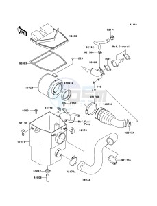 MULE_600 KAF400B6F EU drawing Air Cleaner