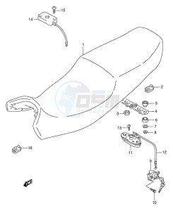 GSX750F (E2) drawing SEAT (MODEL S T)