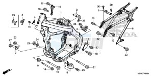 CRF450RE CRF450R Europe Direct - (ED) drawing FRAME BODY