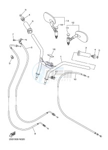 XVS1300CU XVS1300 CUSTOM XVS1300 CUSTOM (2SS8) drawing STEERING HANDLE & CABLE