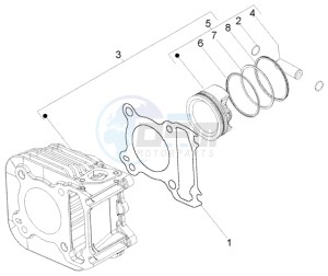 LX 125 drawing Cylinder - piston - wrist pin unit