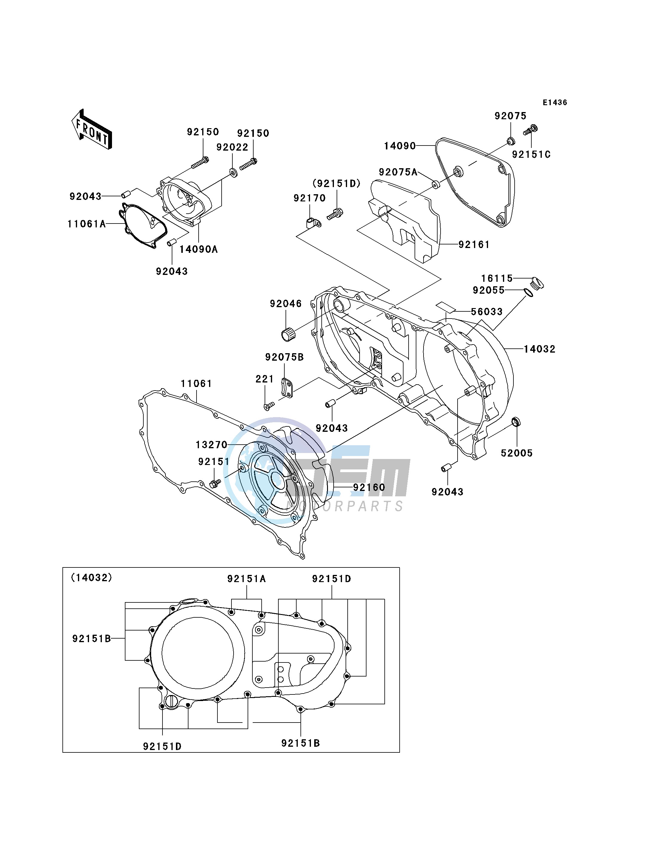 RIGHT ENGINE COVER-- S- -