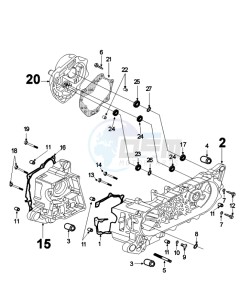 FIGHT 4 50 4T DARKSIDE drawing CRANKCASE