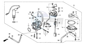 FES125 PANTHEON drawing CARBURETOR