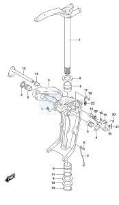 DF 300AP drawing Swivel Bracket w/Transom (X or XX)