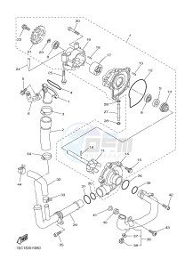 FZ1-N FZ1 (NAKED) 1000 (1EC9) drawing WATER PUMP