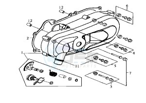 CINDERELLA - 100 cc drawing CLUTCH COVER