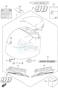 DF 90A drawing Engine Cover