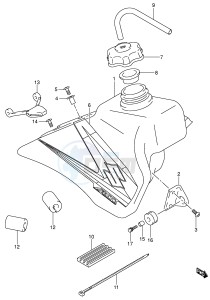 RM85 (P3-P28) drawing FUEL TANK (MODEL K5)