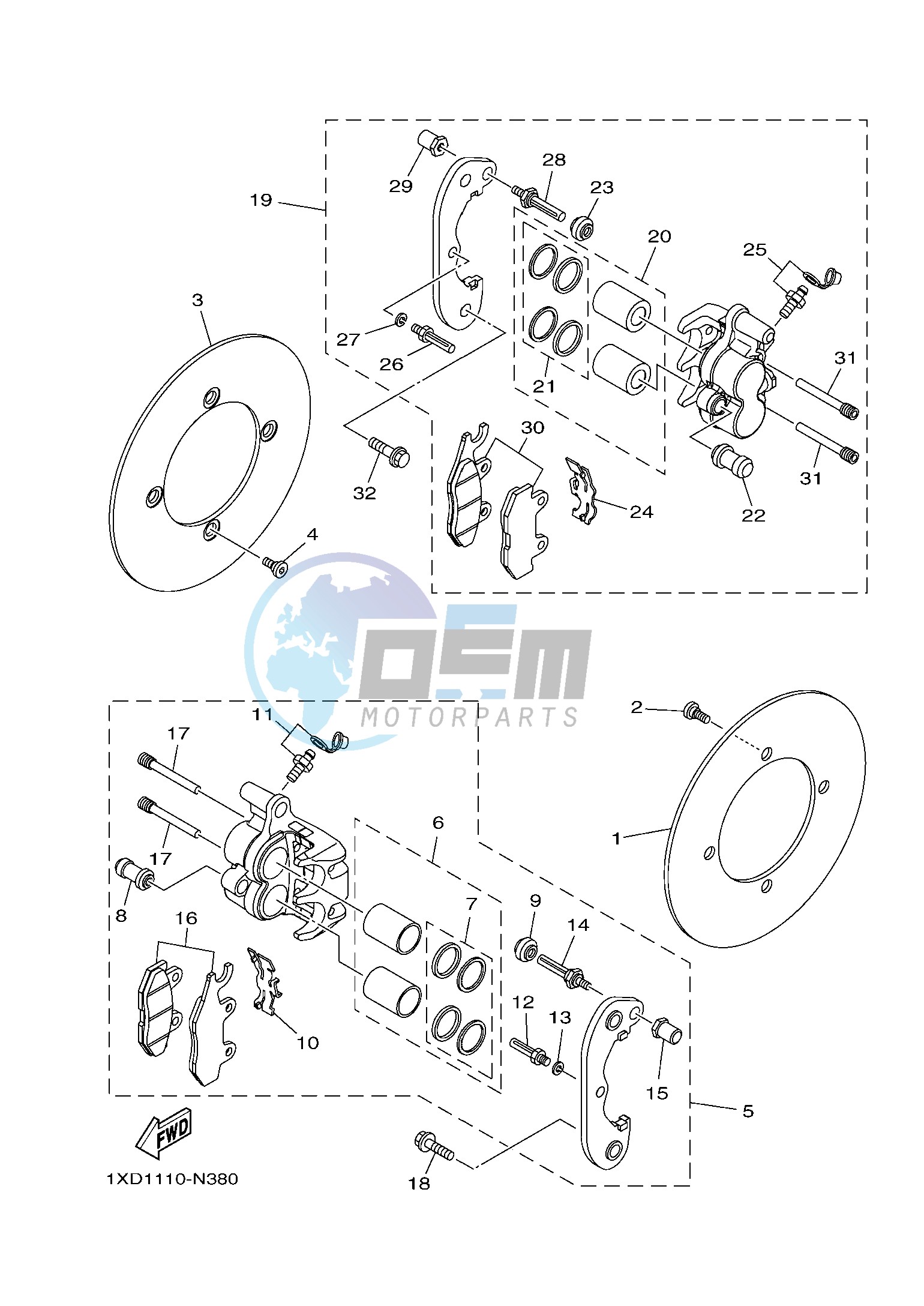 REAR BRAKE CALIPER