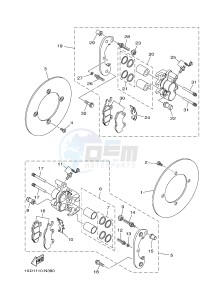 YXM700ES YXM70VPSG VIKING EPS SPECIAL EDITION (B42B) drawing REAR BRAKE CALIPER