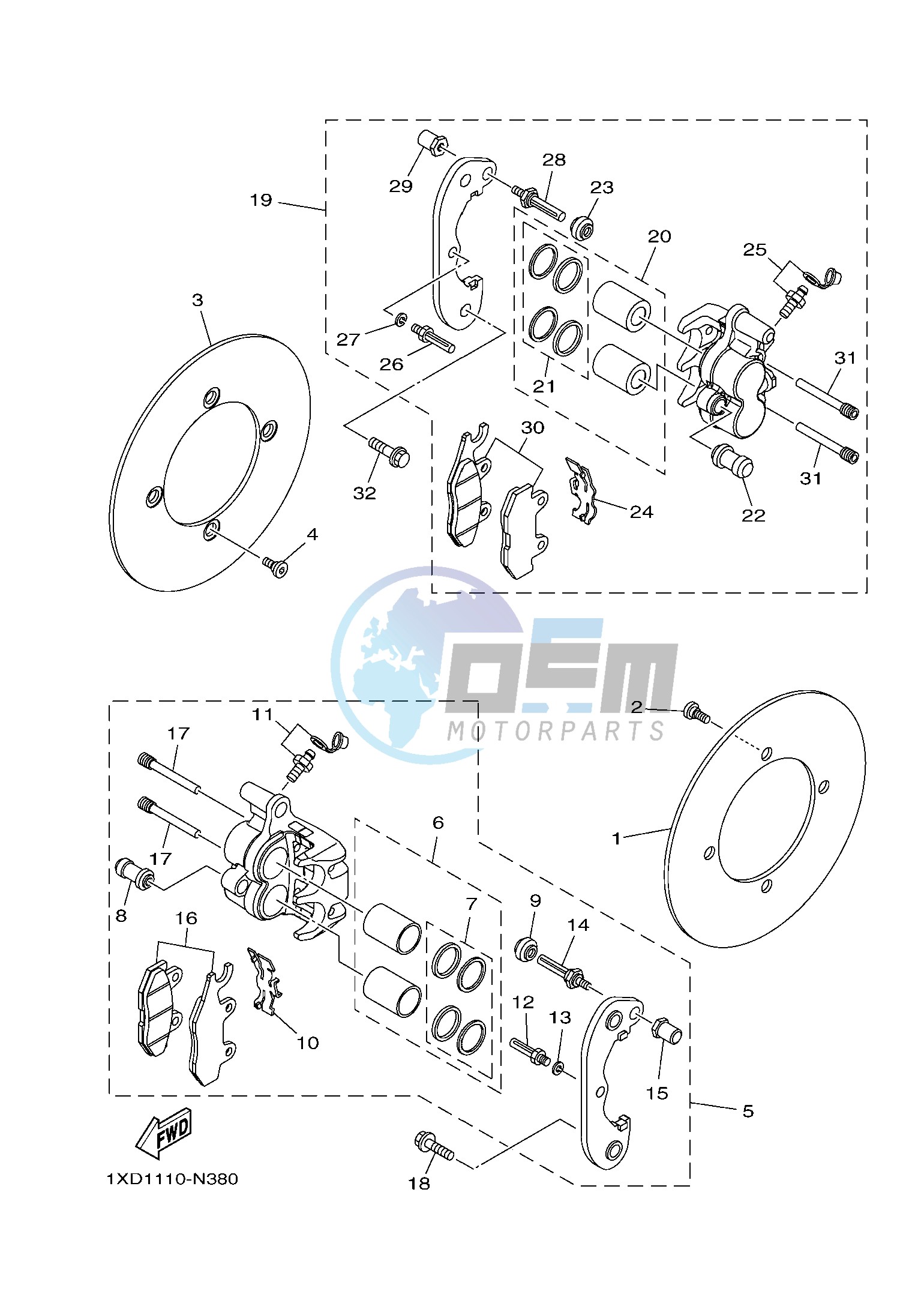 REAR BRAKE CALIPER