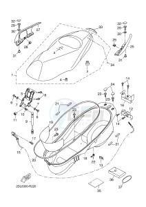 YPR250RA XMAX 250 ABS EVOLIS 250 ABS (2DLA 2DLA) drawing SEAT