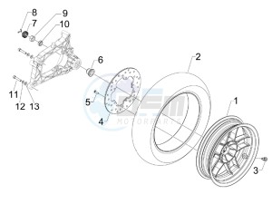 X7 125 ie Euro 3 drawing Rear Wheel