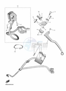 YZF600W YZF-R6 (BN6V) drawing HANDLE SWITCH & LEVER